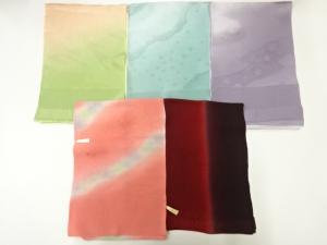 上質　未使用品　正絹　金通し・他　帯揚げ5枚セット